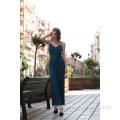 Wide Leg Jumpsuit Teal Color Wide Leg Cami Jumpsuit Supplier